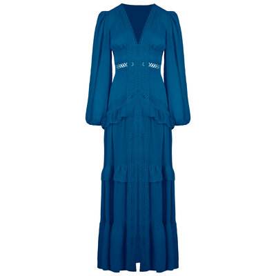 JAIMY Malani crochet maxi dress navy