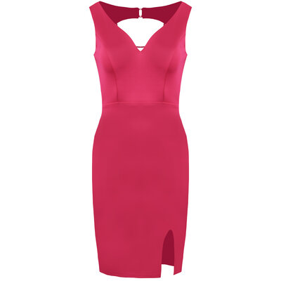 JAIMY Demi beaded open back dress fuchsia