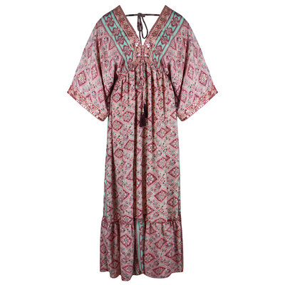JAIMY Azalea boho maxi dress pink