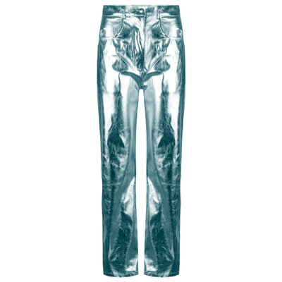 JAIMY Metallic straight leg pants blue