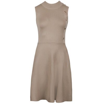 JAIMY Rosa gold button dress beige