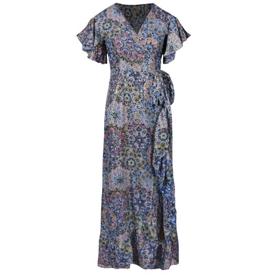 JAIMY Alyssa wrap dress blue