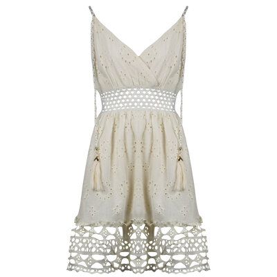 JAIMY Cassandra crochet dress beige