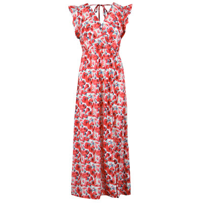 JAIMY Megan printed maxi dress red