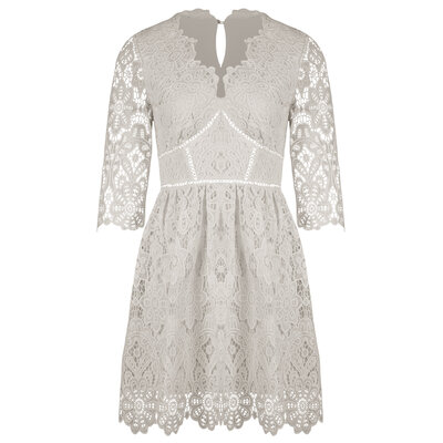 JAIMY Johanna crochet dress creme