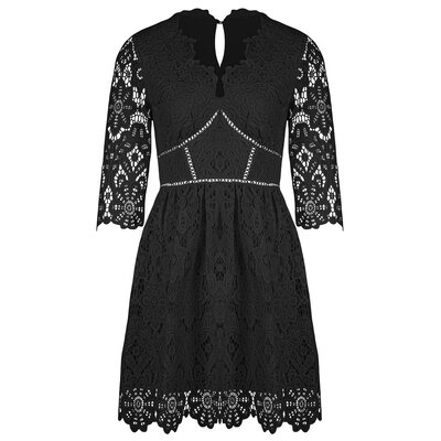 JAIMY Johanna crochet dress black