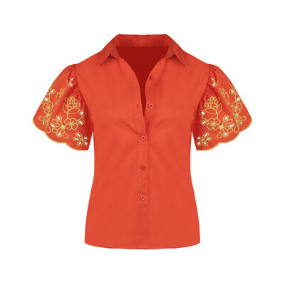 JAIMY Sunny short sleeve blouse orange