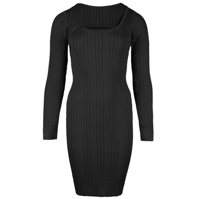 JAIMY Celia cut out detail dress black