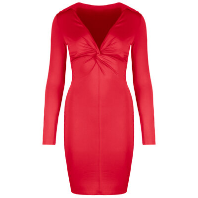 JAIMY Gwen knot travel dress red