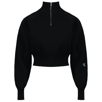 CALVIN KLEIN Half zip sweater ck black