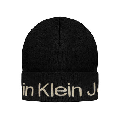 CALVIN KLEIN Logo beanie black