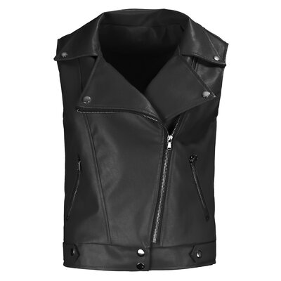 JAIMY Faith leather gilet black