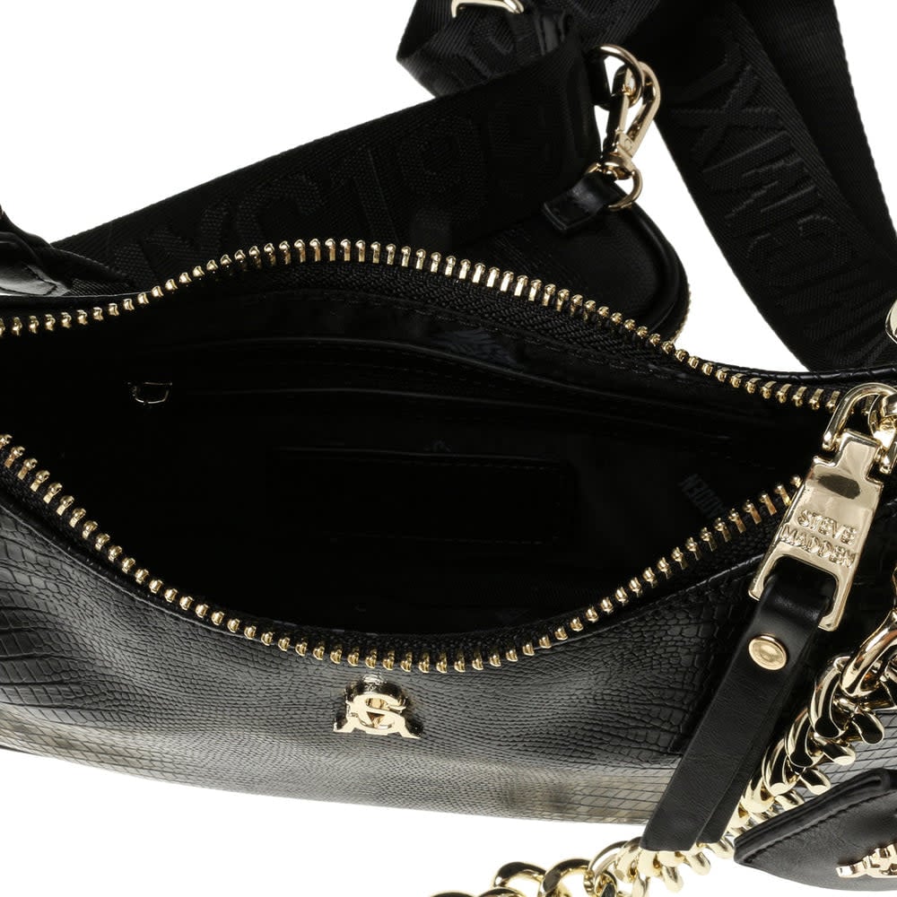 Steve Madden Bvital - Crossbody Tas Met Schakelketting in het Zwart