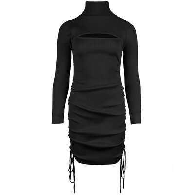 JAIMY Joyce cut out detail knitwear dress black