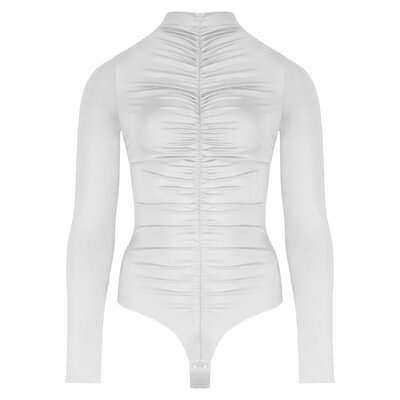 JAIMY Ruched travel col body white