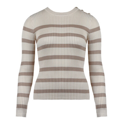 JAIMY Amina stripe top beige