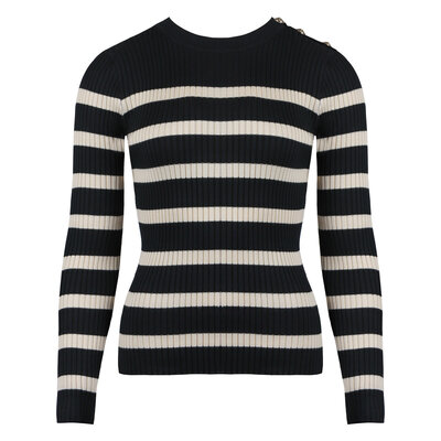 JAIMY Amina stripe top black