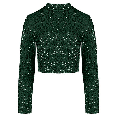 JAIMY Rosa sequin top emerald