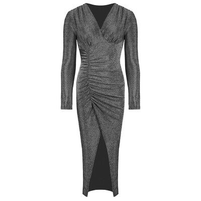 JAIMY Callie sparkle maxi dress silver