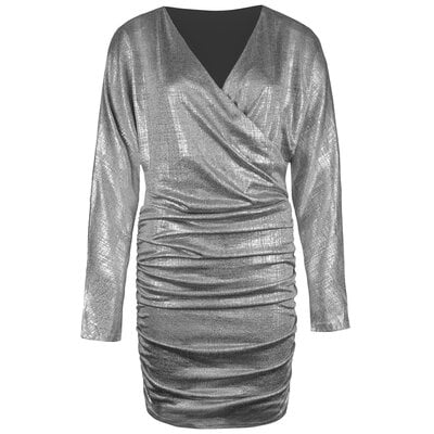 JAIMY Octavia metallic dress silver