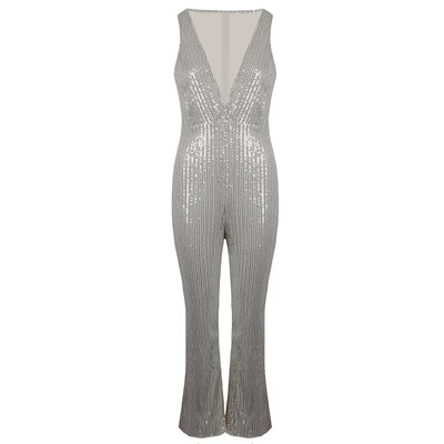 JAIMY Hayden sequin jumpsuit beige