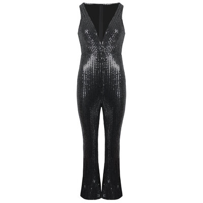JAIMY Hayden sequin jumpsuit silver