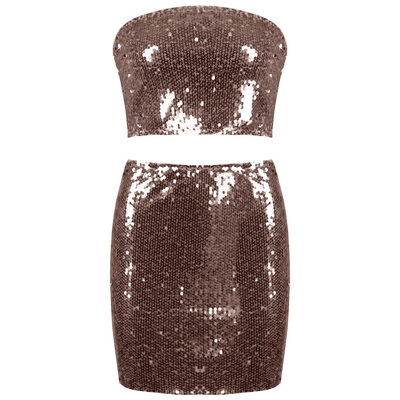 JAIMY Reign sequin set rose