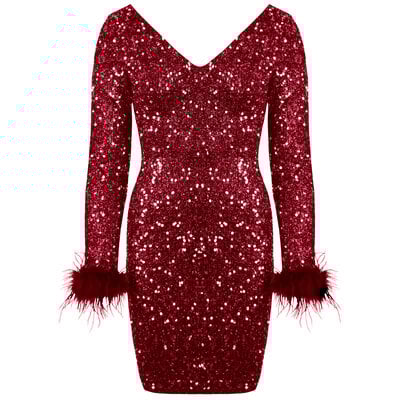 JAIMY Arya sequin dress red