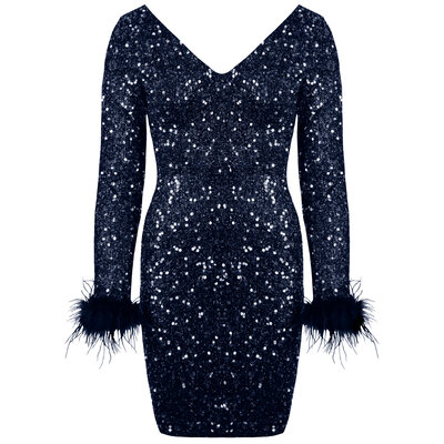 JAIMY Arya sequin dress blue