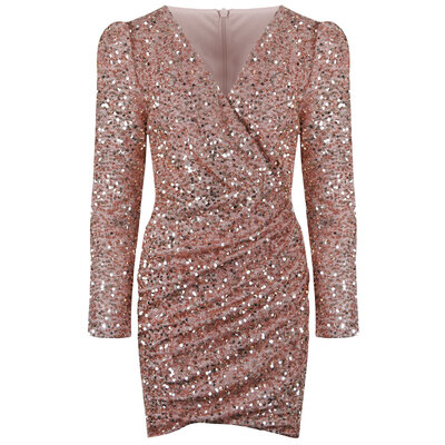 JAIMY Saint Tropez sequin dress rose