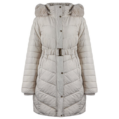 JAIMY Claire belted jacket creme
