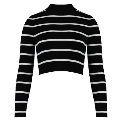JAIMY Louisa striped knitwear top black