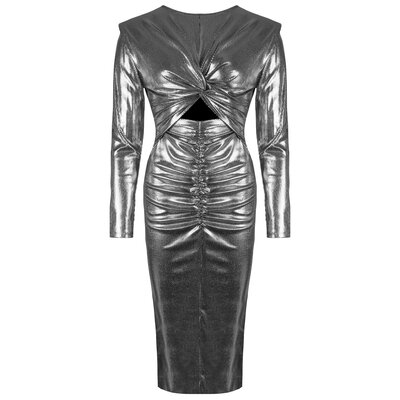 JAIMY Oakley metallic dress silver