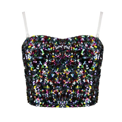 JAIMY Sequin corset top multi