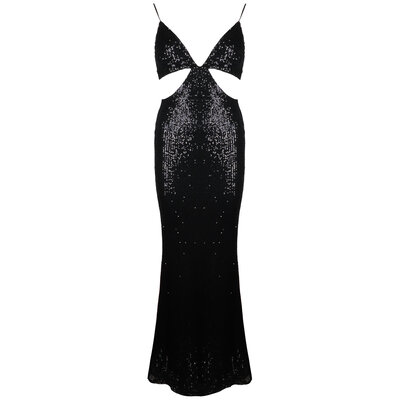 JAIMY Cut out detail sequin maxi dress