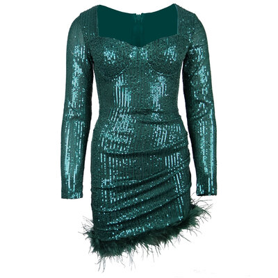 JAIMY Savannah sequin dress emerald