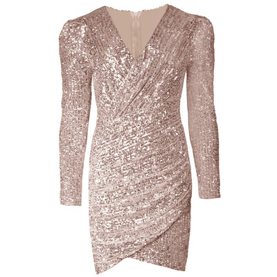 JAIMY Freya sequin dress rose