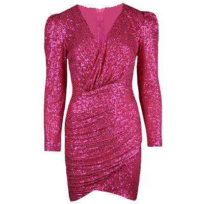 JAIMY Freya sequin dress fuchsia