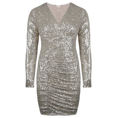 JAIMY Addison sequin dress silver