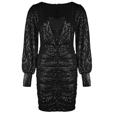 JAIMY Autumn sequin dress black