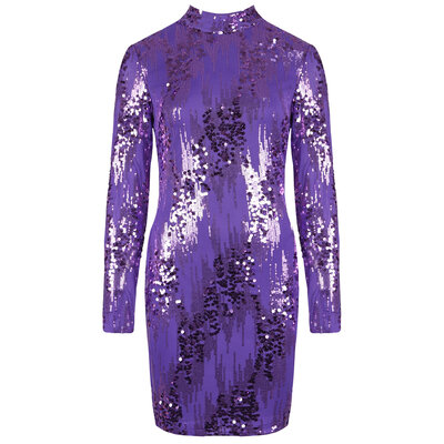 JAIMY Alice open back sequin dress purple