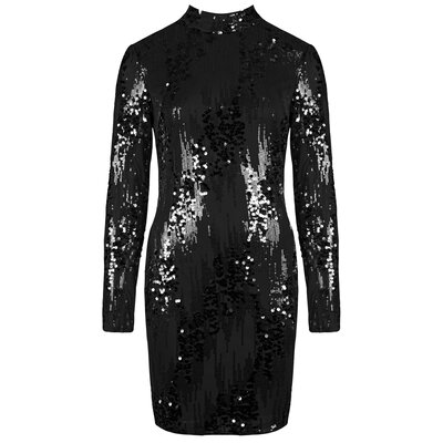 JAIMY Alice open back sequin dress black
