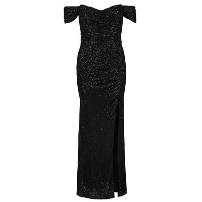 JAIMY Victoria maxi sequin dress black