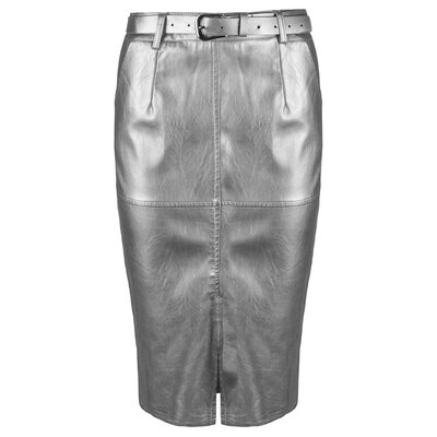 JAIMY Jade metallic skirt silver