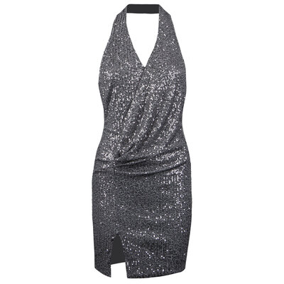 JAIMY Remi open back sequin dress silver