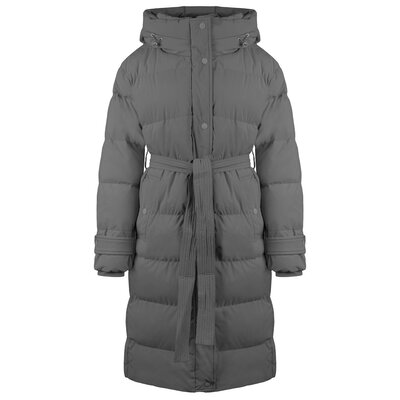 JAIMY Khloe belted puffer jacket grey