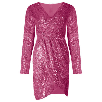 JAIMY Hailey sequin dress fuchsia