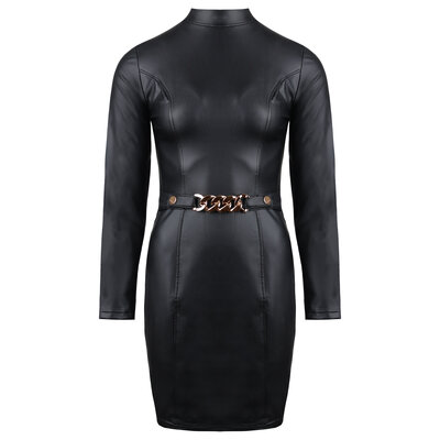 JAIMY Amy leather dress black