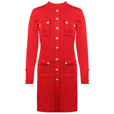 JAIMY Violet knitwear dress red