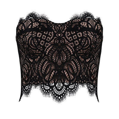 JAIMY Alexis lace detail corset top black